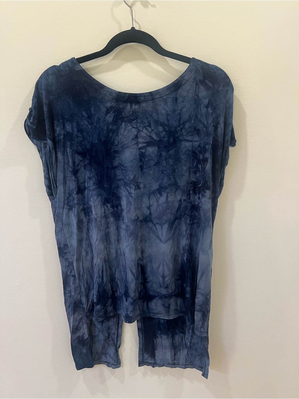 Zara Navy Tie-Dye Short Sleeve Tee